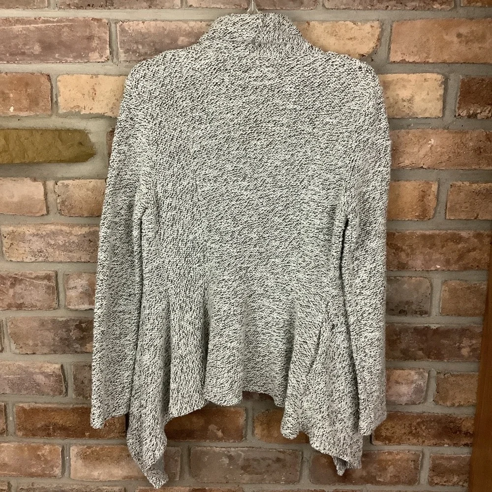 BNCI By Blanc Noir Open Front Asymmetrical Tweed Cardigan